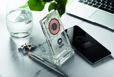 Logo trade promotional products picture of: Acrylic wireless charger 15W