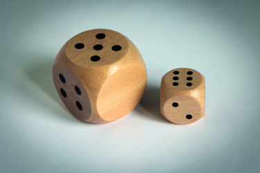 Logo trade promotional merchandise image of: Schima wooden dice 3cm dia