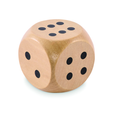 Logotrade corporate gift picture of: Schima wooden dice 5cm dia