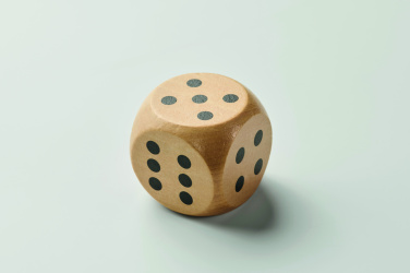 Logo trade promotional items image of: Schima wooden dice 5cm dia