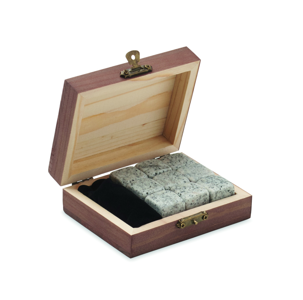 Logo trade business gift photo of: 9 stone ice cube set in box