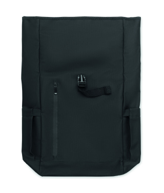 Logo trade business gift photo of: Rolltop laptop rucksack 600D