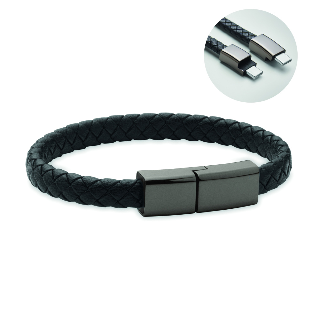 Logotrade promotional merchandise image of: Braided bracelet cable type-C