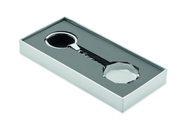 Logo trade promotional giveaway photo of: Glass round award key ring