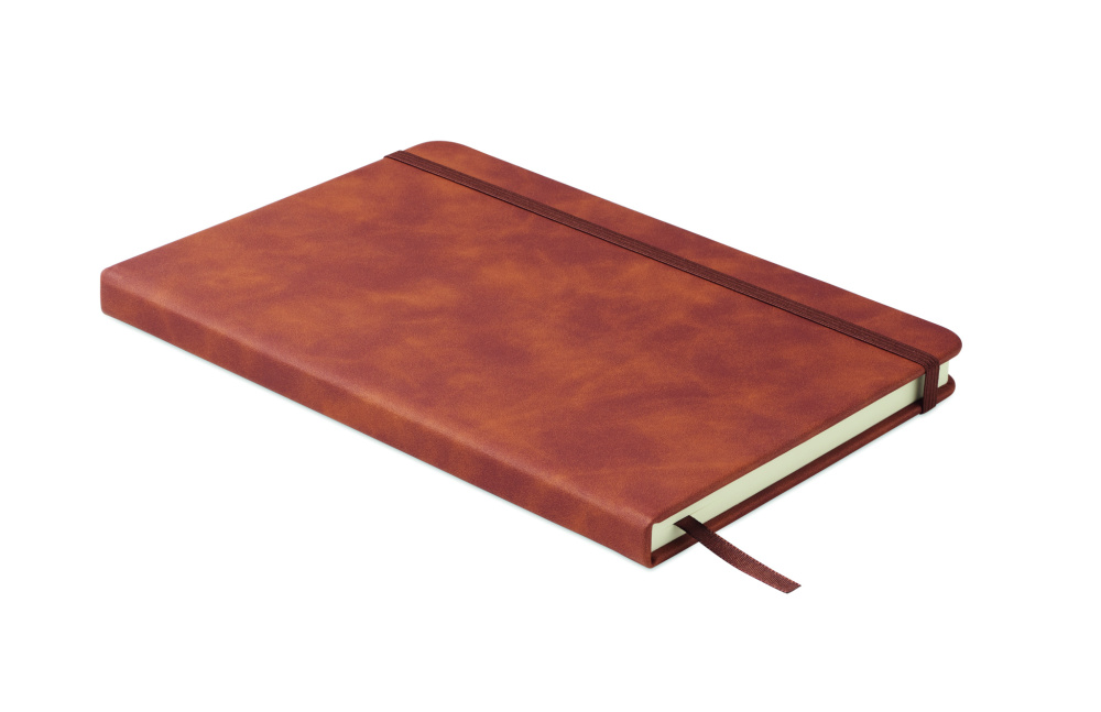 Logo trade corporate gifts picture of: A5 smokey PU notebook