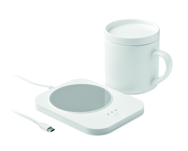Logotrade promotional gift image of: Wireless charger mug warmer set