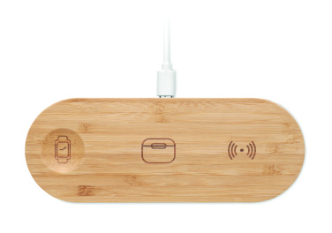 Logo trade promotional products image of: 3 in 1 15W wireless charger