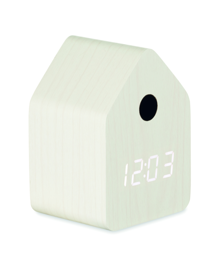 Logo trade corporate gifts image of: MDF cuckoo alarm clock