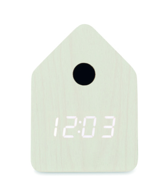 Logo trade promotional gift photo of: MDF cuckoo alarm clock