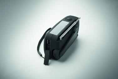 Logo trade promotional giveaways image of: Portable radio SOS with LED torch