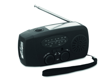 Logotrade promotional item picture of: Portable radio SOS with LED torch