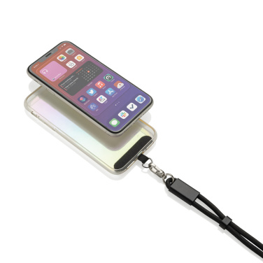 Logotrade advertising products photo of: LoopAmp RCS RPET adjustable phone wrist strap 60W cable