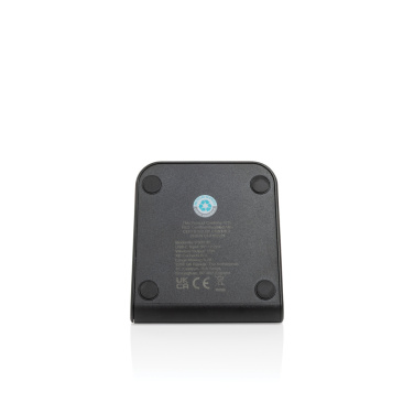Logo trade business gift photo of: VoltPerch RCS recycled plastic 15W magnetic wireless charger
