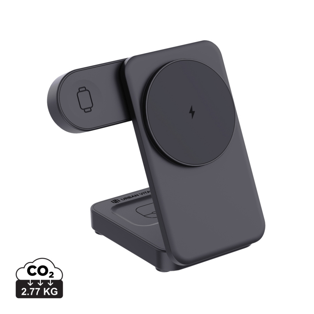 Logotrade promotional products photo of: Urban Vitamin Arcadia RCS rplastic 15W 3in1 magnetic charger