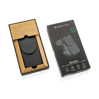 Logotrade promotional products photo of: Urban Vitamin Arcadia RCS rplastic 15W 3in1 magnetic charger