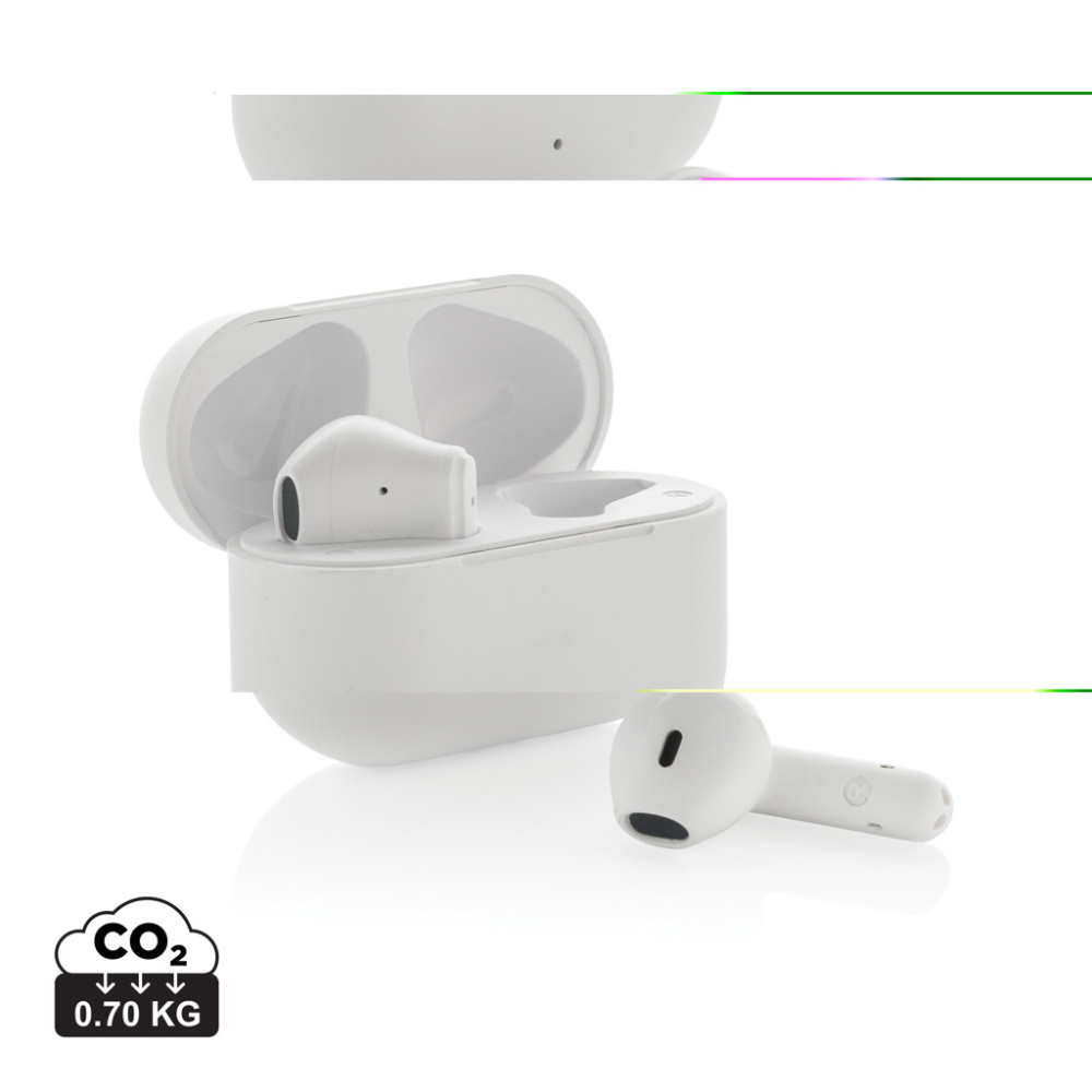 Logo trade advertising product photo of: Tunevo RCS recycled plastic wireless earbuds