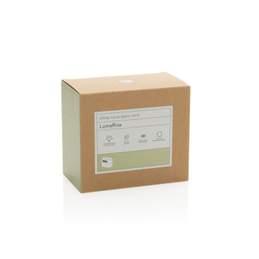 Logo trade advertising product photo of: LumaRise RCS reycled plastic white noise alarm clock