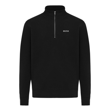 Logo trade promotional items image of: IQONIQ Elgon recycled cotton quarter zip sweater