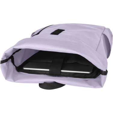 Logo trade promotional giveaways image of: Byron 15.6" GRS RPET roll-top backpack 18L