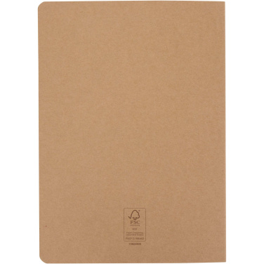 Logo trade business gift photo of: Slyk A5 kraft cahier notebook with dotted pages