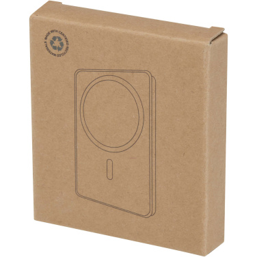 Logo trade promotional gift photo of: Acrab 5000 mAh 15W magnetic wireless power bank with 20W PD - made from recycled plastic