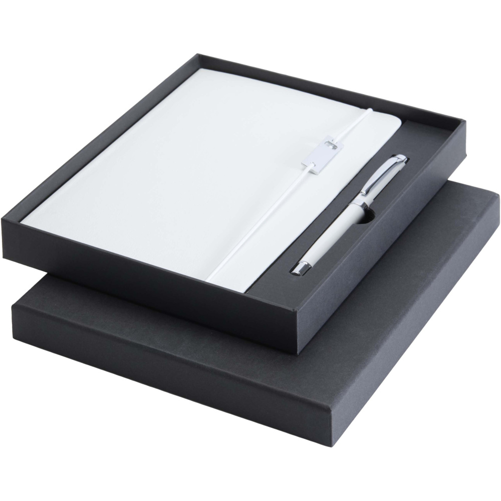 Logotrade promotional merchandise picture of: Legato Elegance A5 hard cover notebook and rollerball pen set