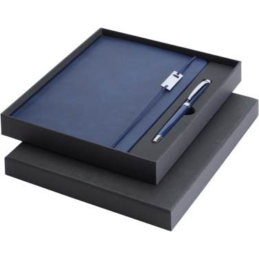 Logo trade promotional items picture of: Legato Elegance A5 hard cover notebook and rollerball pen set