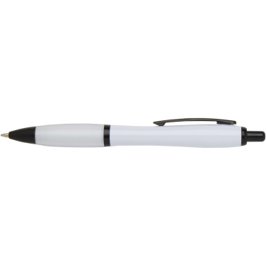 Logo trade corporate gifts picture of: Nash recycled plastic ballpoint pen with black trims (black ink)