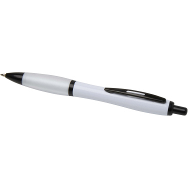 Logo trade promotional merchandise image of: Nash recycled plastic ballpoint pen with black trims (black ink)