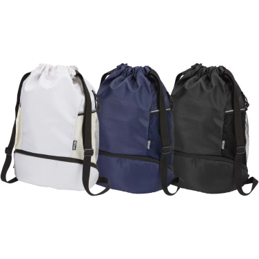 Logotrade promotional giveaway image of: Nomad GRS recycled sports drawstring bag with bottom compartment 18L