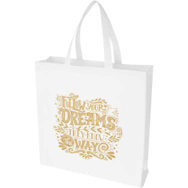 Logo trade promotional giveaway photo of: EcoSeal GRS recycled nonwoven gusset tote bag 12L