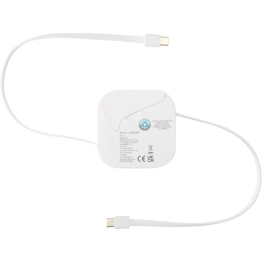 Logotrade promotional products photo of: Gloas 5-in-1 recycled retractable data sync and 100W fast charge cable with smartphone tool kit