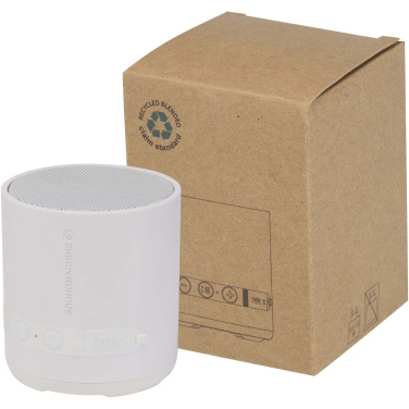 Logo trade promotional giveaway photo of: Hunor 3W recycled plastic wireless speaker