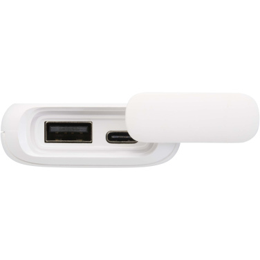 Logo trade advertising products picture of: Alkes 5000 mAh 12W recycled plastic water resistant power bank with carabiner