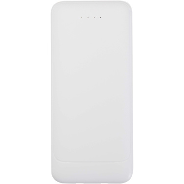 Logo trade promotional giveaways image of: Adhil 10.000 mAh 10W recycled plastic power bank with 2 built-in cables