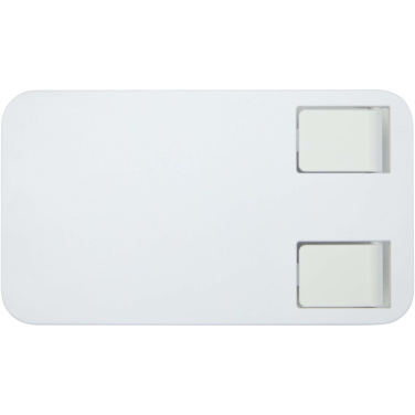 Logotrade promotional products photo of: Alhena recycled plastic foldeable phone holder with metal desk stand