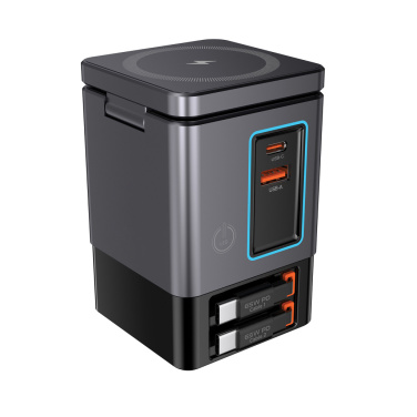 Logotrade promotional merchandise picture of: Urban Vitamin Sacramento 105W GAN charger+retractable cables