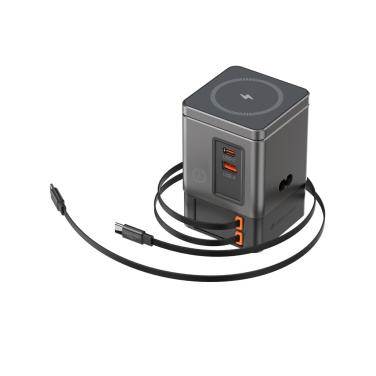 Logo trade promotional gifts image of: Urban Vitamin Sacramento 105W GAN charger+retractable cables