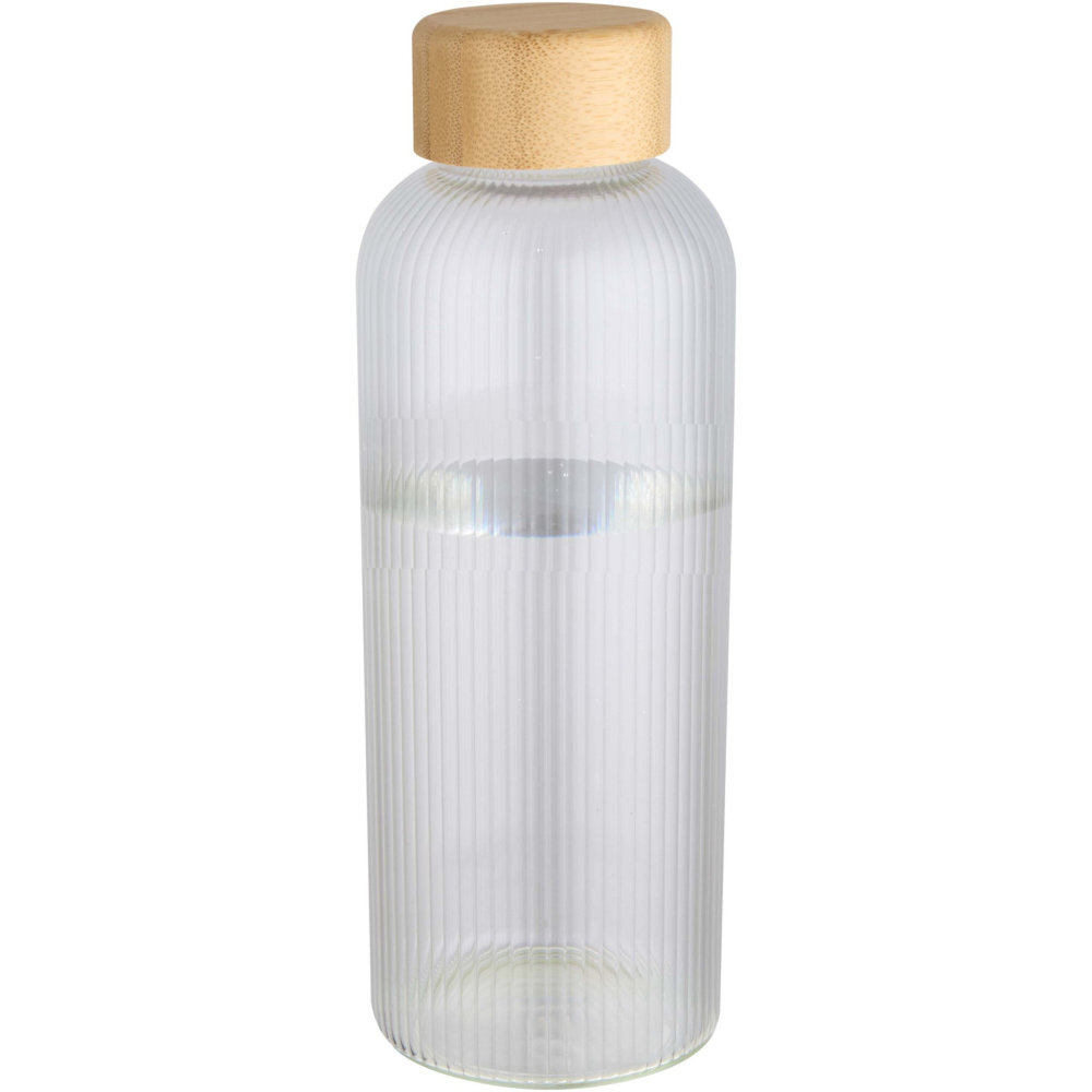 Logotrade corporate gift picture of: Mirage 650 ml single-walled borosilicate glass bottle with bamboo lid