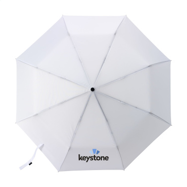 Logo trade advertising products image of: Michigan foldable RCS RPET umbrella 21 inch