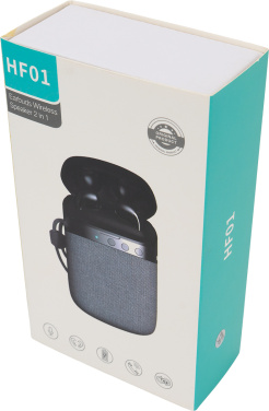 Logo trade promotional merchandise image of: Bluetooth Speaker HF01 with Built-in Earbuds 2 in 1