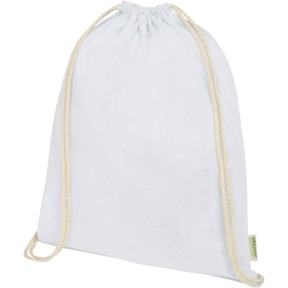 Logotrade promotional merchandise picture of: Odisha 140 g/m² OCS organic drawstring bag 5L