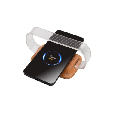 Logo trade promotional gifts image of: Phone stand with wireless charger JEROME Pierre Cardin