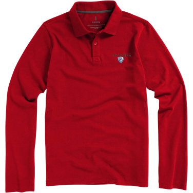 Logo trade promotional giveaways image of: Oakville long sleeve men's polo