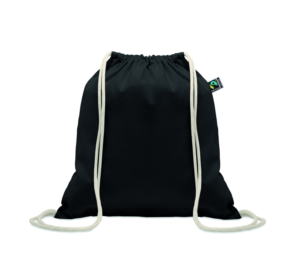 Logotrade corporate gift image of: Drawstring bag Fairtrade 180gr