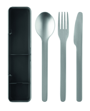 Logo trade promotional merchandise photo of: Stainless steel cutlery set