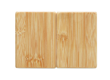 Logo trade advertising products image of: Bamboo salt & pepper set