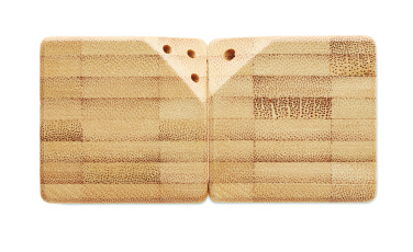 Logo trade promotional giveaways picture of: Bamboo salt & pepper set