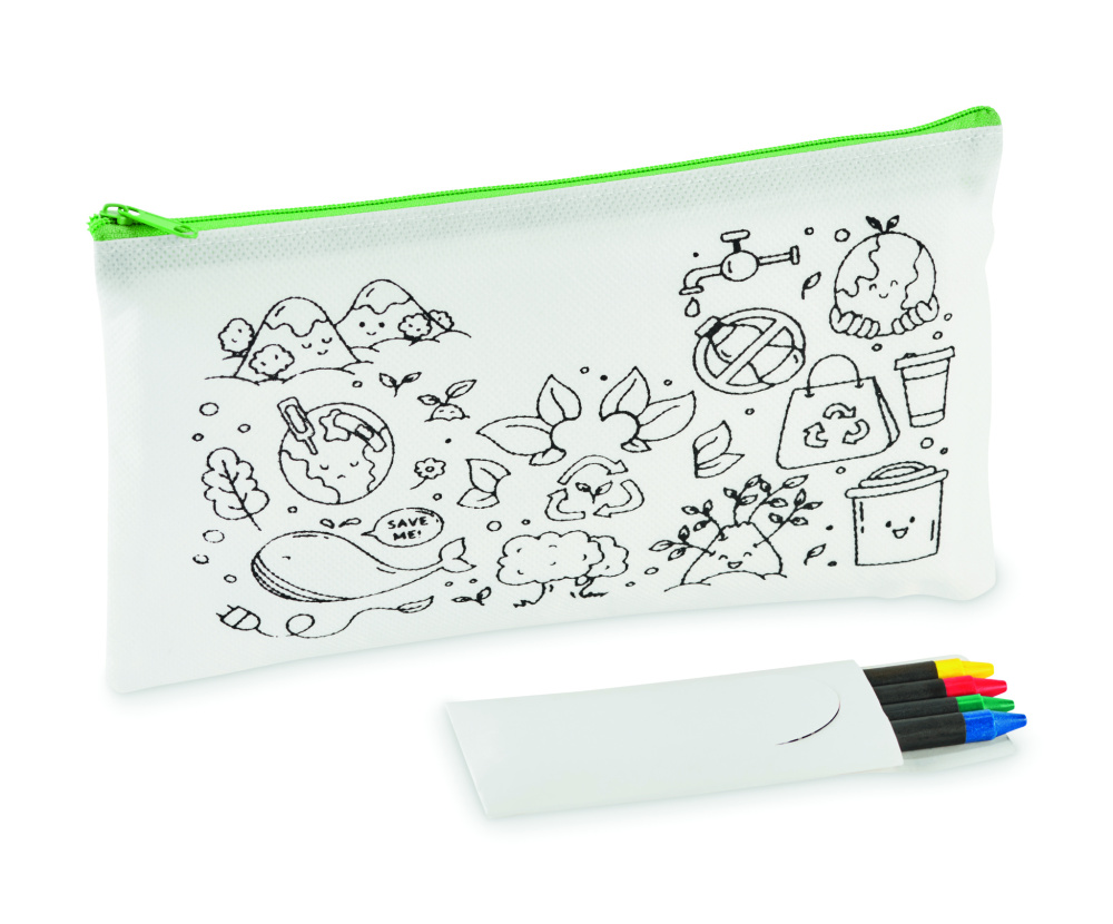 Logotrade business gifts photo of: Pencil case with 4 crayons