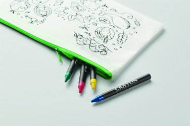 Logo trade business gift photo of: Pencil case with 4 crayons